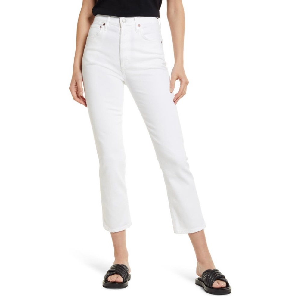 Agolde Riley High Rise Straight Crop Jeans Size 27